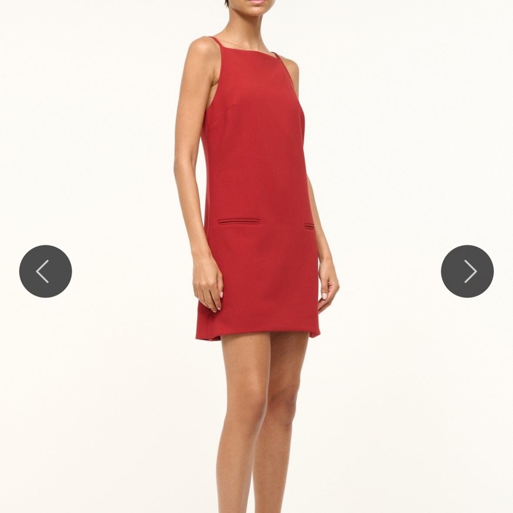 New STAUD Red Mini Dress